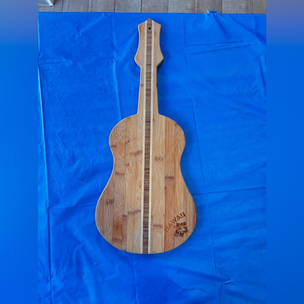 Totally Bamboo Guitar Shaped Cutting Board